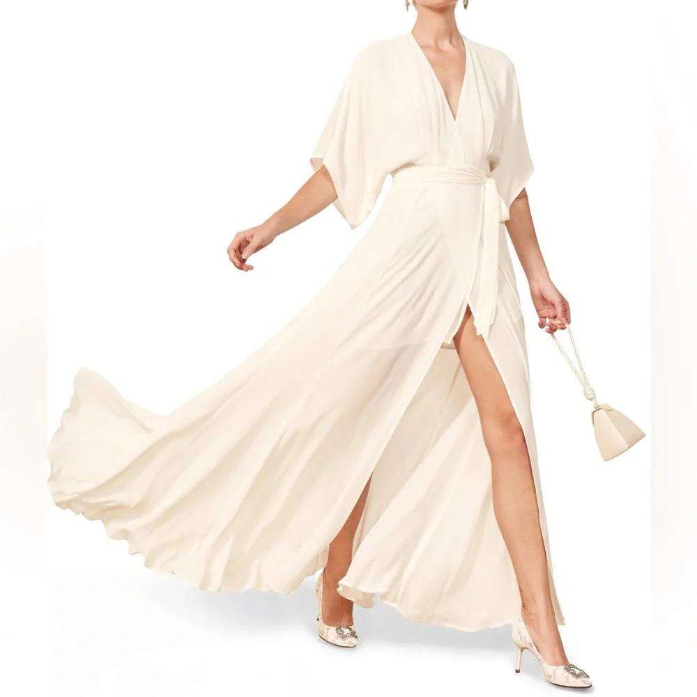 BNWT Reformation Winslow Dress (Ivory, L) - Picture 5 of 6